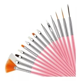 Layana Kit Pinceles Profesional Para Mano Alzada Nail Art Set