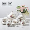 Sweejar Home Royal Ceramic Sugar and Creamer Set, 3 Piece