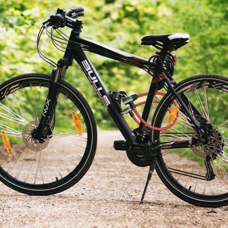 Lucasstore, 55 cm Portable Bike Safety Lock Flexible Multipurpose Anti-Theft