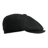 Gamble & Gunn 'Shelby ' Black Herringbone Button Top Cap