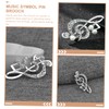 DEARMAMY Musical Note Brooch Lapel Treble Clef Brooch Pin Crown