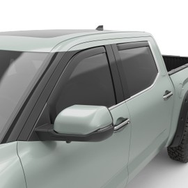 EGR 575405 in Channel Window Visors, Front and Rear Window Accessories, Matte Black Finish, Compatible for Select Toyota Tundra Models