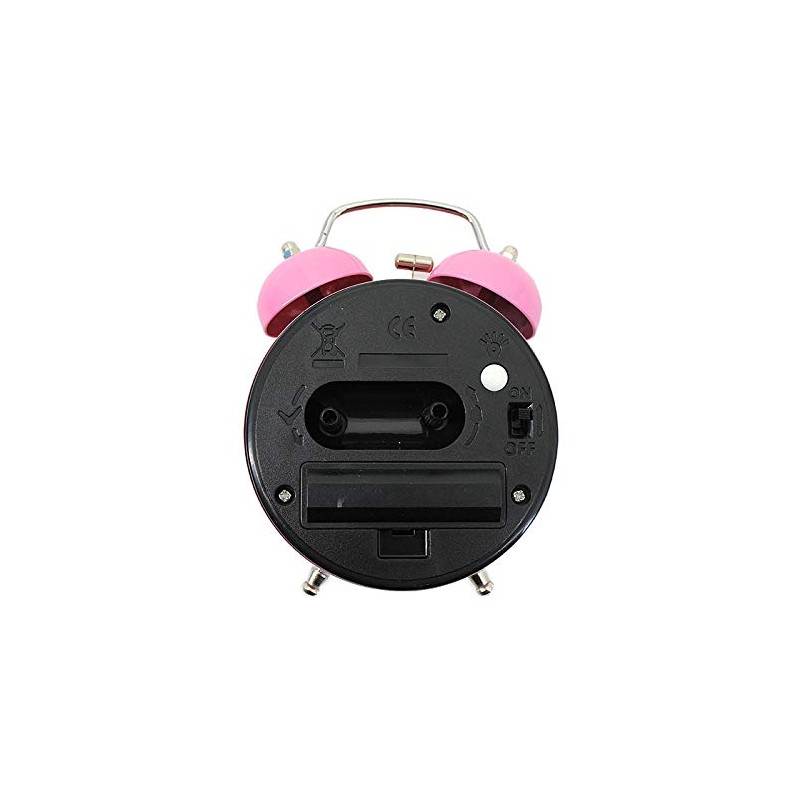 Danse Jupe 3" Twin Bell Loud Alarm Clock Round Backlight
