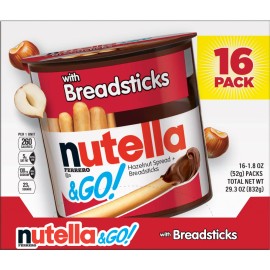 Ferrero 2 x Ferrero Nutella And Go with Hazelnut Spread Breadsticks 16 ct, 29.3 oz Each