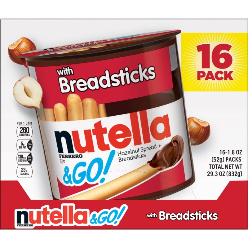 Ferrero 2 x Ferrero Nutella And Go with Hazelnut Spread