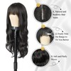 AISI QUEENS Black Wig for White Women,Synthetic Wig Black Wig
