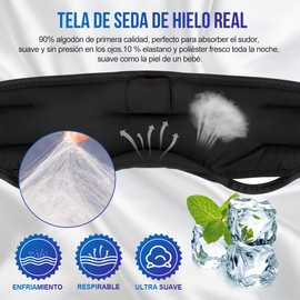 TPfocus Sleep Headphones Sleeping Mask with Headphones, Bluetooth Sleeping for Headphones, Side Sleepers, Washable, Light-Blocking Sleeping Glasses with Microphone for Travel