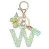PATIKIL Alphabet Initial Letter Keychain, Resin Cute Keychains with Tassel