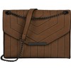 styleBREAKER Women's Shoulder Bag with Decorative Stitching and Chain Shoulder