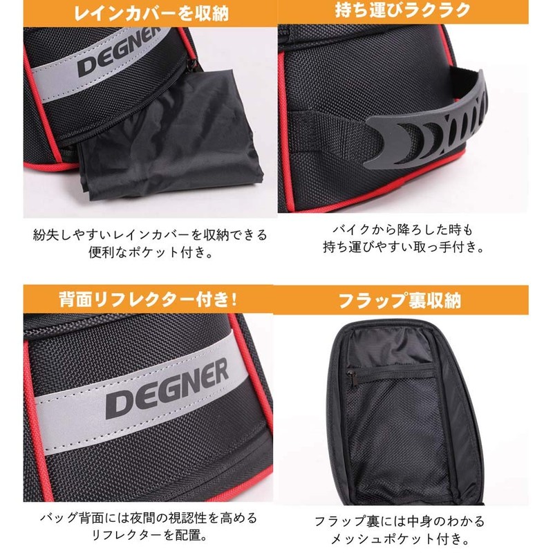 Degner NB-172 Seat Bag/SEAT Bag, Red Piping