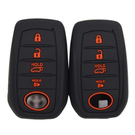 Silicone 4 Buttons Remote Key Fob Cover for Toyota Land Cruiser 2021+ Venza RAV4 4Runner Corolla Se Grand Highlander Tundra Crown 2022+ Tacoma Trailhunter TRD SR5 bZ4X Corolla Camry XSE SE