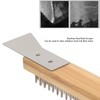 Long Pizza Oven Brush with Scraper Mounted Metal Bristles Pizza
