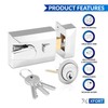 XFORT® Standard Deadlocking Night Latch 60mm, Complete with Rim Cylinder