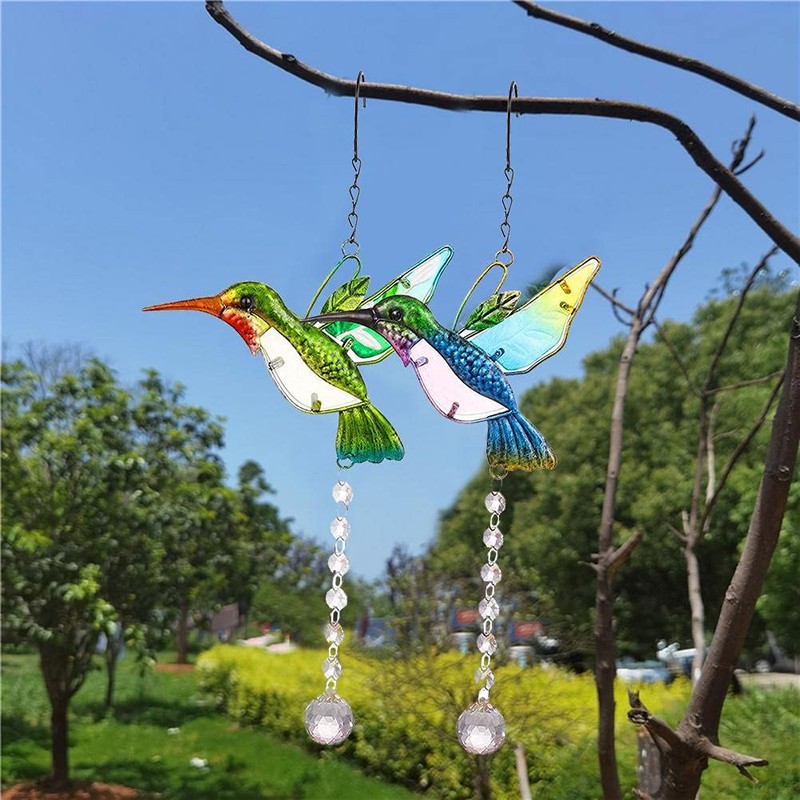 Hummingbird Suncatcher, Crystal Suncatchers Window Hanging Ornament for Outdoor Indoor