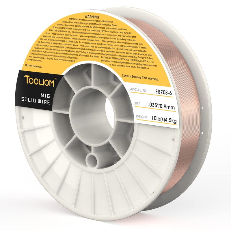 TOOLIOM ER70S-6 .035"(0.9 mm) Mild Steel MIG Solid Welding Wire