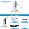 Muzata 4Pack Brushed Glass Railing Spigot Clamp Rectangle Stainless Steel