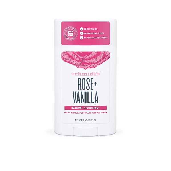 Rose + Vanilla Natural Deodorant Stick (2.65 oz.) Aluminum-Free