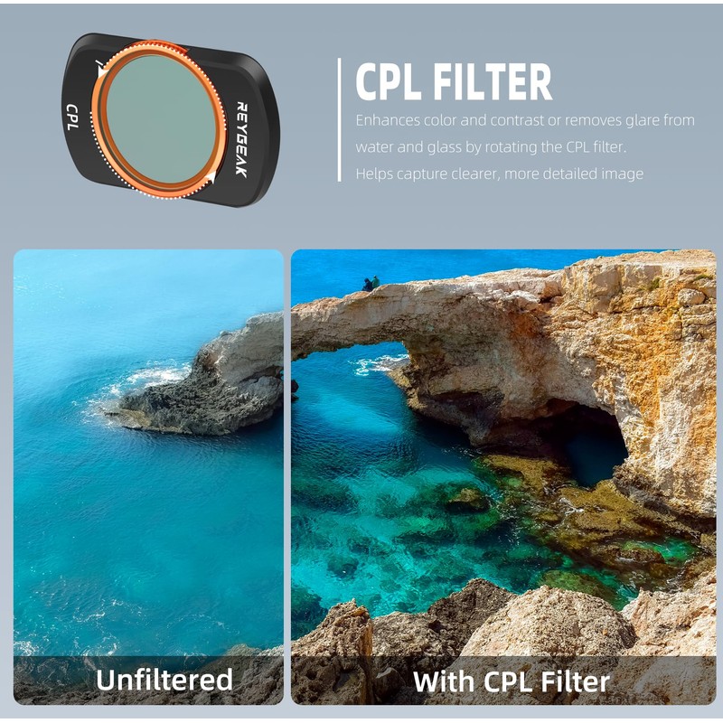 REYGEAK Pocket 3 ND CPL Filter Kit for DJI OSMO