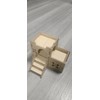 Hamster Wooden House Natural Syrian Hamster Handcrafted Hideout Hut for
