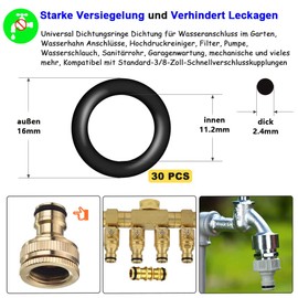 PTFE Tape Tap Washers Rubber O Rings Shower Hose Washer Set for Plumbing Thread Seal, Tap Connector, Shower Head, Pressure Washers, Quick Coupler, Air Line Connecters (Pack of 81)