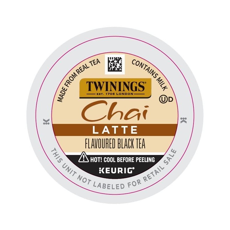 Twinings Chai Latte Black Tea K-Cup Pods for Keurig, 22