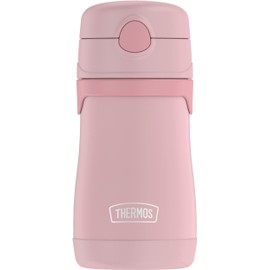 THERMOS BABY 10 ounce Stainless Steel Vacuum Insulated Straw Bottle, Rose