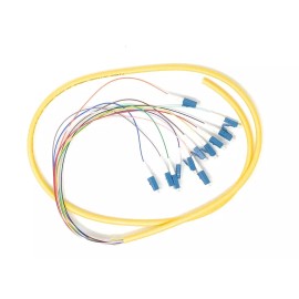 RiteAV Ultra Spec Cables 12 Strand Singlemode LC-UPC Fiber Pigtail, 3 Meter for Splice