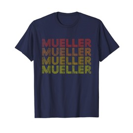 Mueller T-shirt, retro old time vintage distressed effect