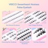 VEECCI False Eyelash Kit - Natural Soft Individual Eyelashes with