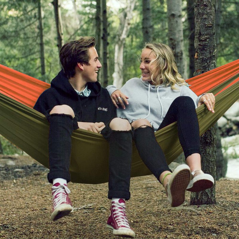 Glymnis Camping Hammock for 2 Person Nylon Lightweight Portable Double