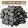 FANTIAN 40 lbs Bulk Black River Rocks for Landscaping, 3-4