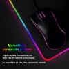 Homni Alfombrilla Ratón Rgb Gamer Base De Goma Antideslizante 800
