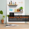 SEMPOMA Solid Wood Pegboard Shelf, High Balance and No tilt,