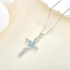 EJARY Cross Necklace for Women Butterfly 925 Sterling Silver March