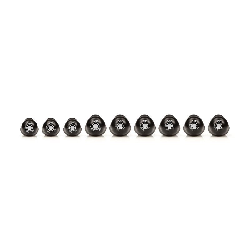 TEKTON Hex High-Torque Black Oxide Blade Screwdriver Set, 9-Piece (5/64-3/32,