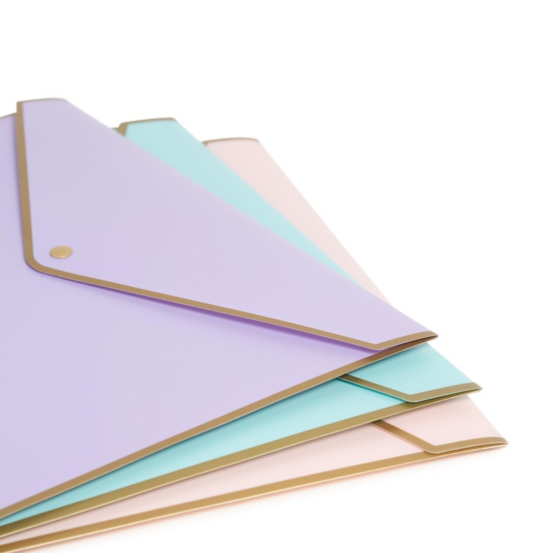 U Brands® Polypropylene Document Holders, 1/2" Expansion, Letter Size, Assorted