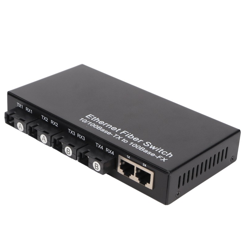 Ethernet Optical Switch 6 Ports 10 100Mbps RX1550 Tx1310nm LED