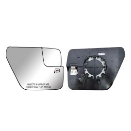 SAILIN Passenger Right Side Mirror Glass Heated with Plate Fold for 21 to 25 Ford F-150