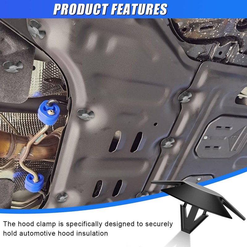 ZIMISI Car Hood Insulation Retainer Clips, Nylon Clip Fasteners Push