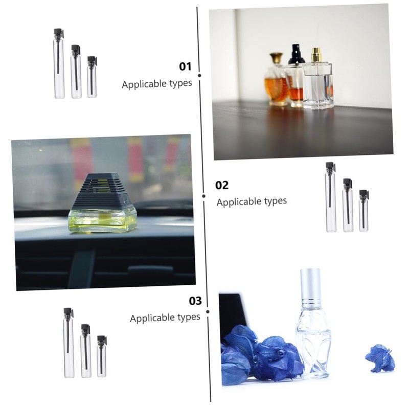 Mikinona 150pcs Bottles Plastic Mini Travel Bottles 1ml 2ml 3ml