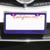 KA T304 Stainless Steel Polish Purple Chrome License Plate Frame