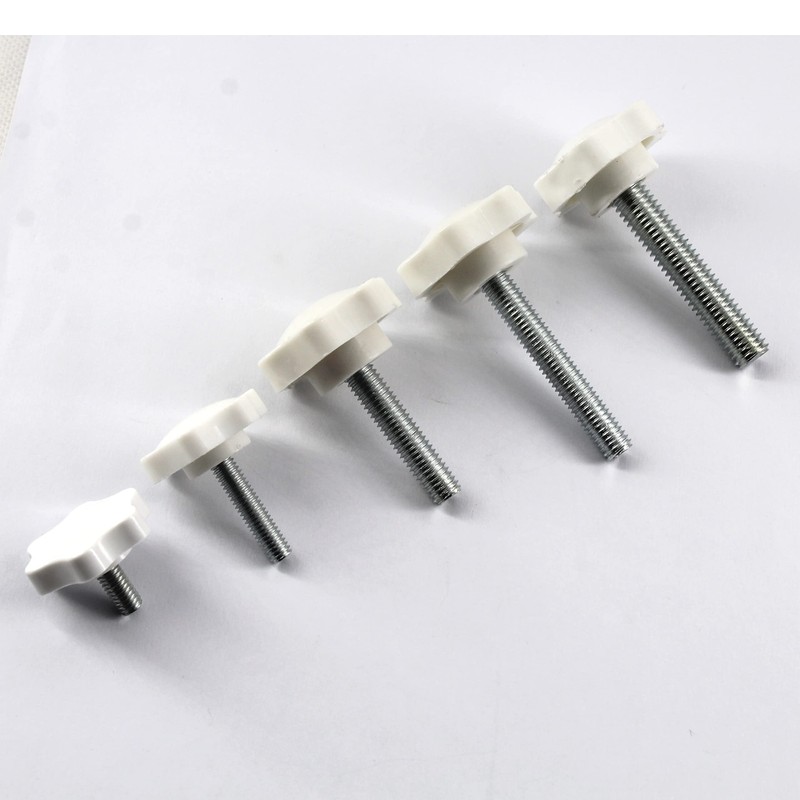 Faspiroty 20pcs M8x16 Star Hand Tension Screw Male Thread Thumb