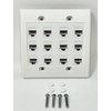 RiteAV 12 Port Flat Dual 2 Gang Ethernet Cat6 RJ45