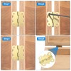 sourcing map 6Pcs 90 Degree Small Hinges for Wooden Box,