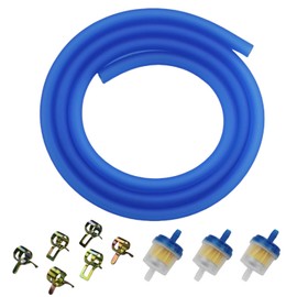 HAUERTZX Gas Fuel Filter Hose Tube Line Compatible for Go Kart Taotao Apollo Trailmaster SSR Scooter Moped ATV Quad Dirt Pit Bike GY6 50cc 90cc 110cc 150cc (Blue)