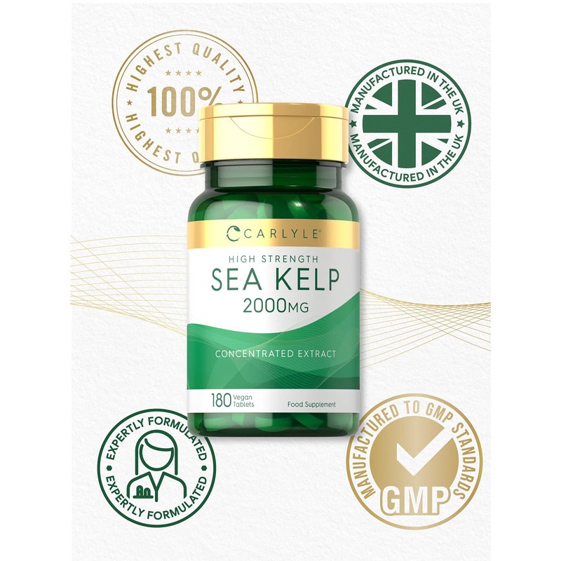 Sea Kelp 2000mg | 180 Vegan Tablets | Natural Source