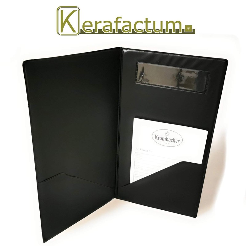 Kerafactum Bill Folder Leather Look 2 Inside Pockets for Opening