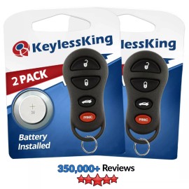KeylessKing* 2 Fits 2001 - 2006 Chrysler Dodge Jeep Keyless Entry Remote 04602260AD GQ43VT17T