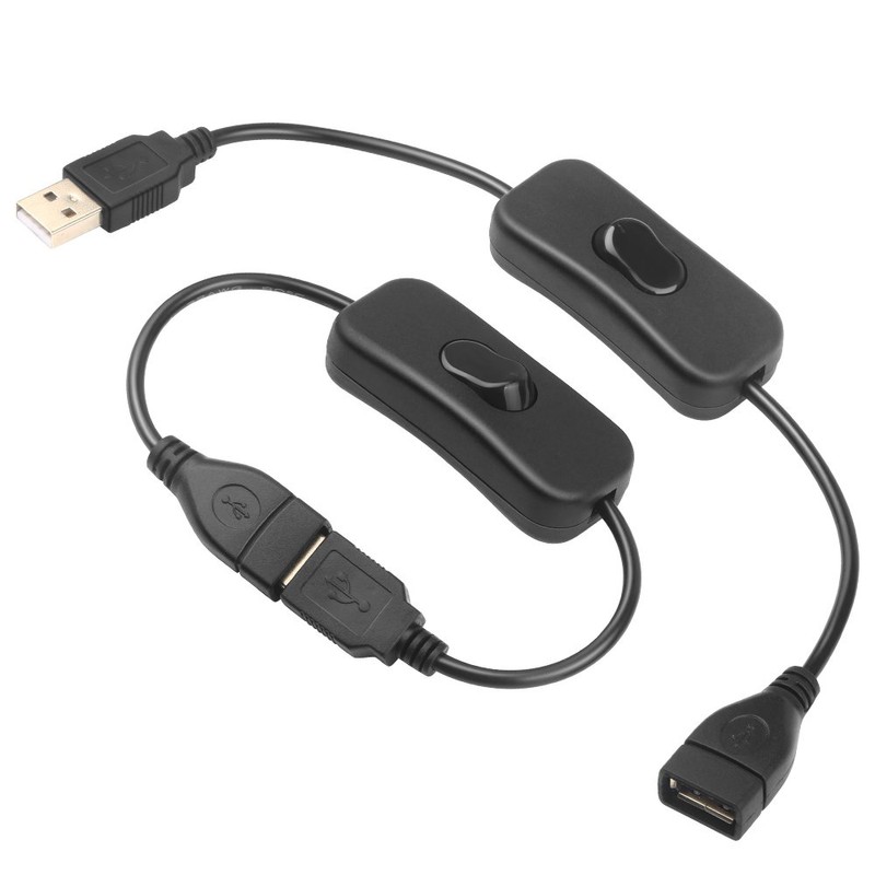 ELECTOP 2 Pack Male to Female USB Cable with On/Off