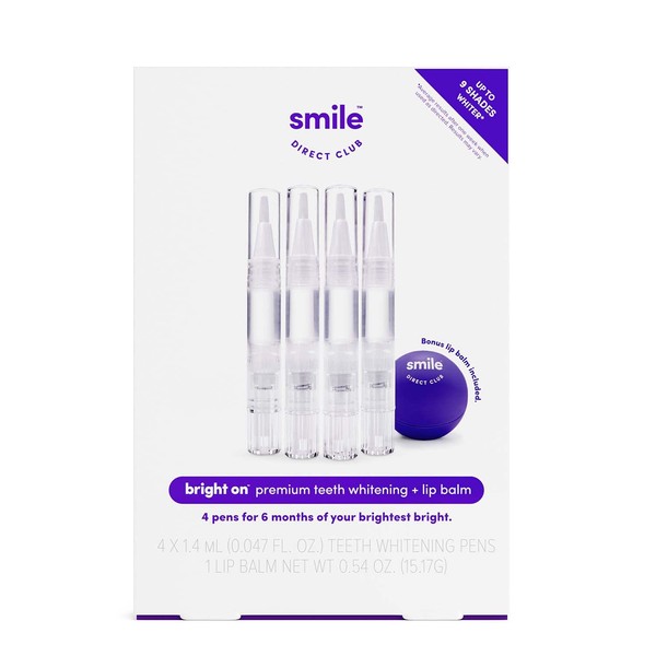 SmileDirectClub Teeth Whitening Kit with Lip Balm - 4 Pack